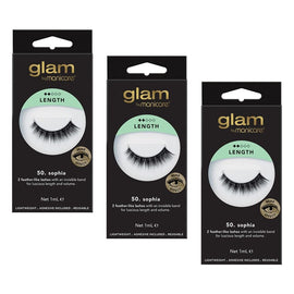 Glam by Manicare Glam 50 Sophia Mink Effect Lashes Pack of 3