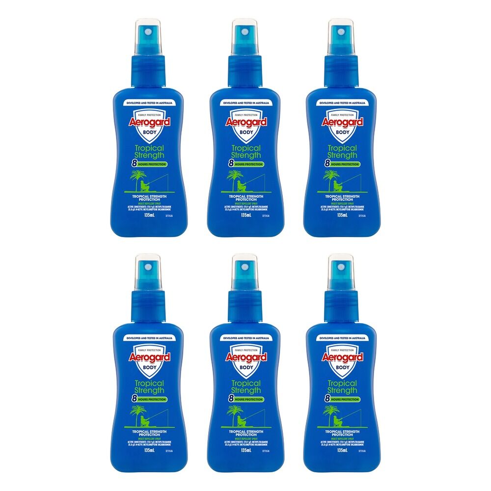 Aerogard Tropical Strength Insect Repellent Pump Spray 135mL Pack of 6