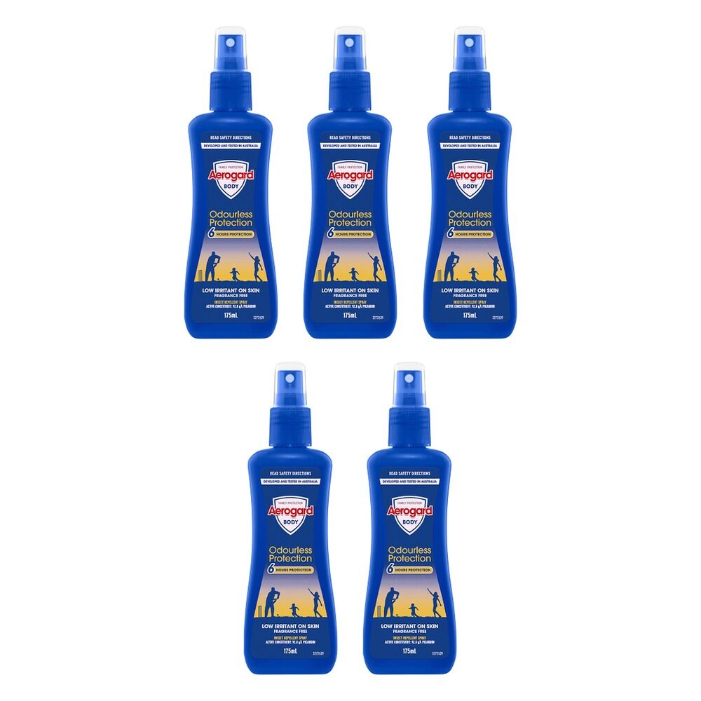 Aerogard Odourless Protection Insect Repellent Pump Spray 175mL Pack of 5