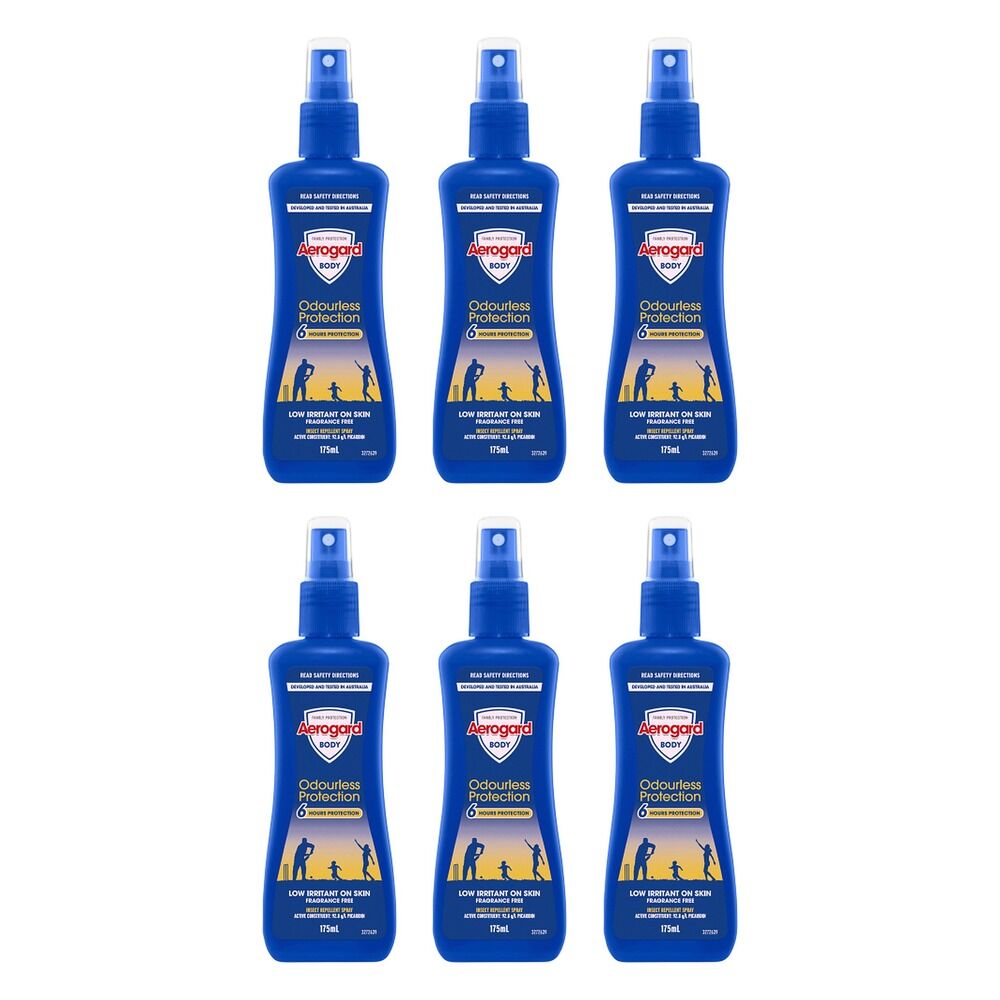Aerogard Odourless Protection Insect Repellent Pump Spray 175mL Pack of 6