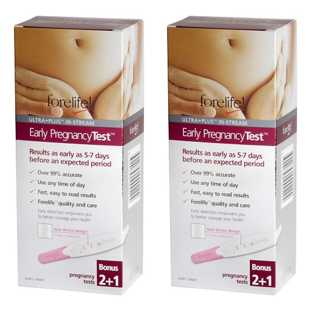 Forelife Ultra Early Pregnancy 2 Plus 1 Test 3 Pack Bundle of 2