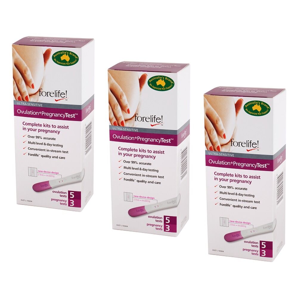 Forelife 5 Ovulation Tests + 3 Pregnancy Tests Pack of 3