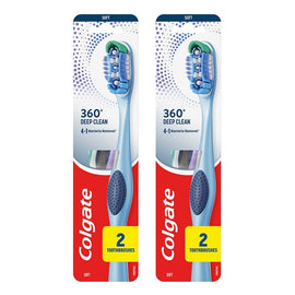Colgate 360 Compact Head Toothbrush Soft 2 Pack x 6 Bundle of 2