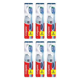 Colgate 360 Compact Head Toothbrush Soft 2 Pack x 6 Bundle of 6