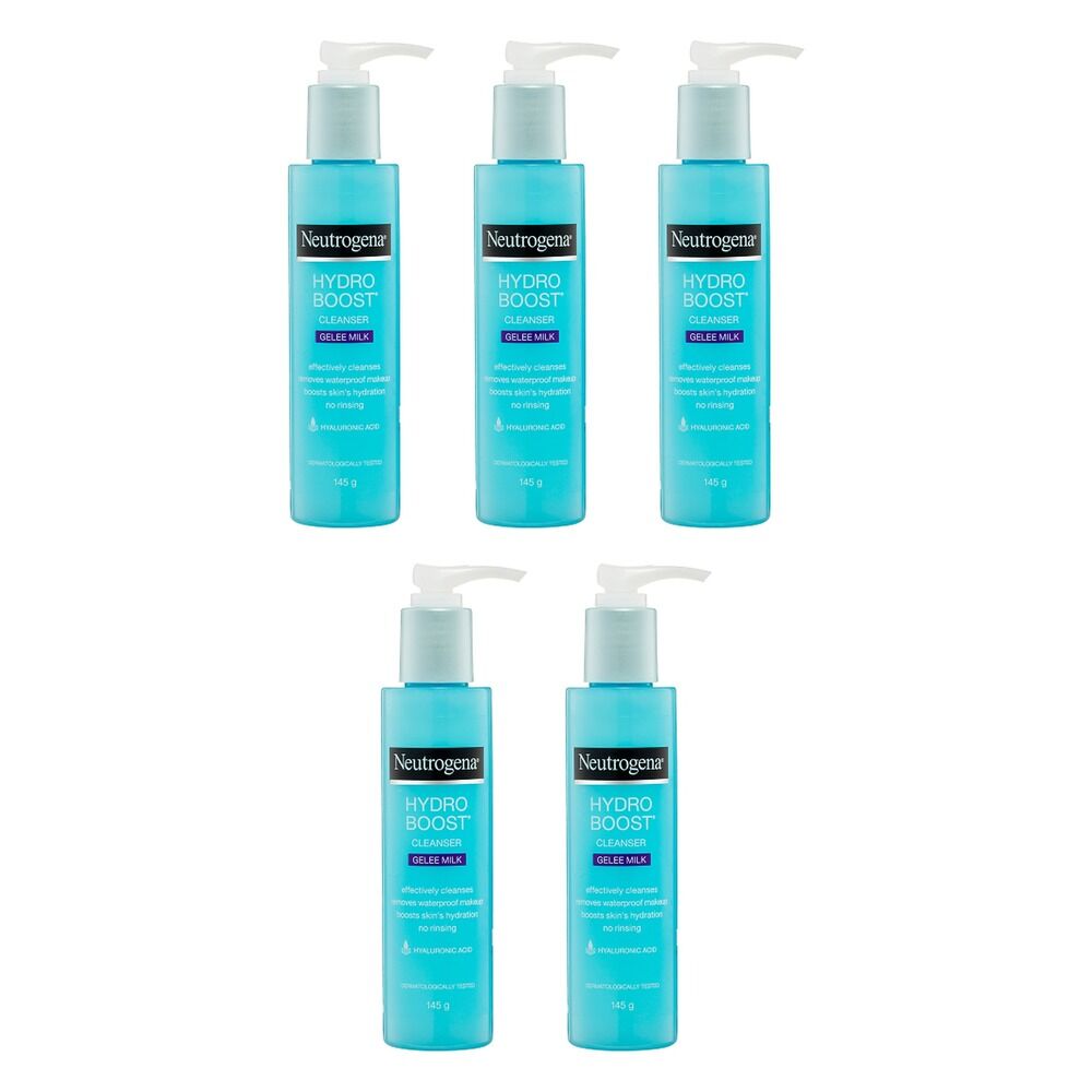 Neutrogena Hydro Boost Cleanser Gelee Milk 145g Pack of 5