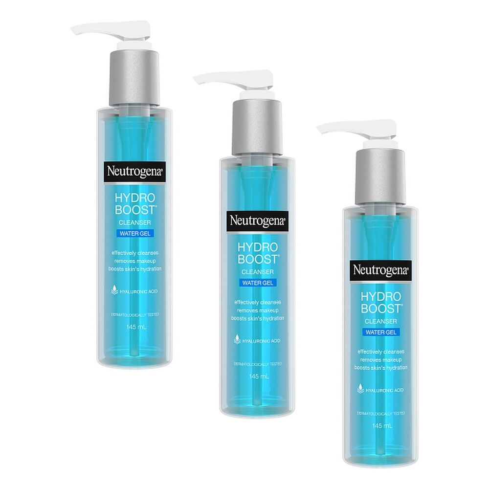 Neutrogena Hydro Boost Cleanser Water Gel 145mL Pack of 3