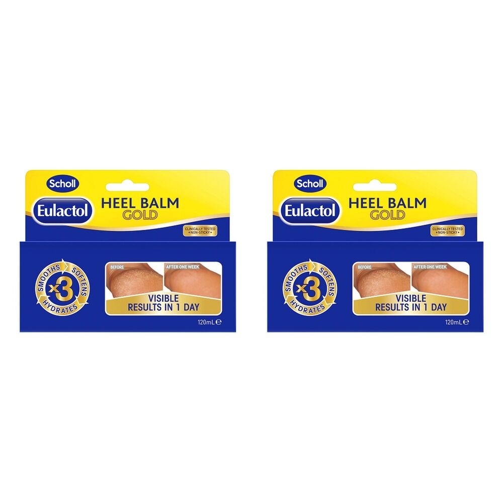 Scholl Eulactol Heel Balm Gold 120mL Pack of 2