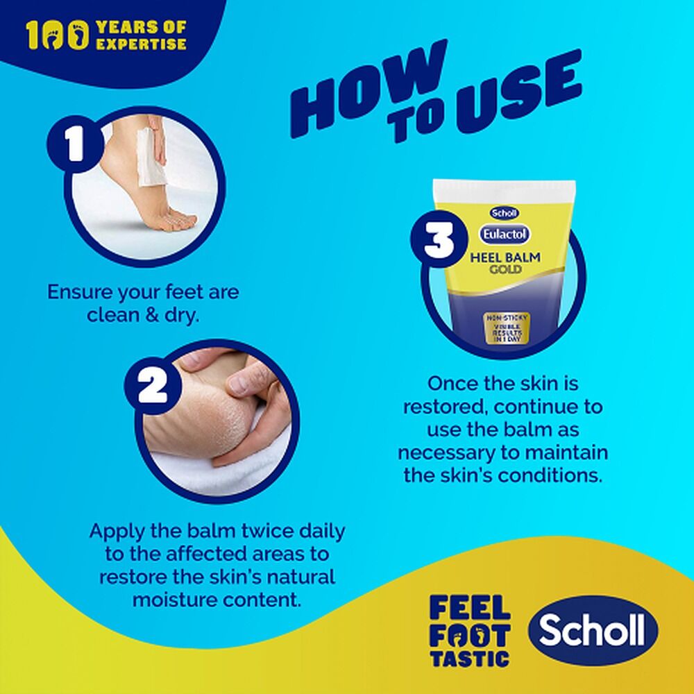 Scholl Eulactol Heel Balm Gold 120mL