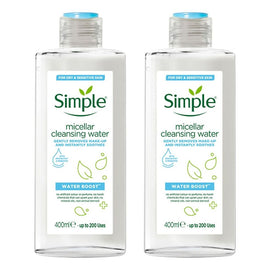 Simple Water Boost Micellar Cleansing Water 400mL Pack of 2