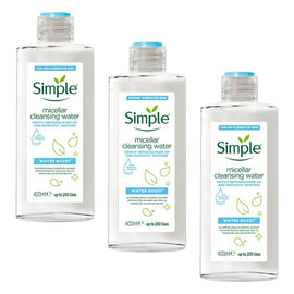 Simple Water Boost Micellar Cleansing Water 400mL Pack of 3