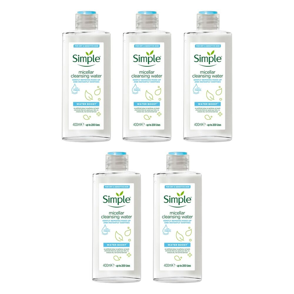 Simple Water Boost Micellar Cleansing Water 400mL Pack of 5