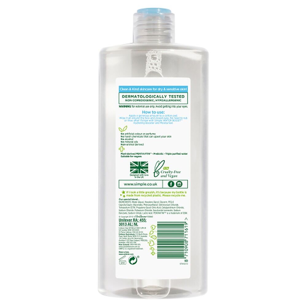 Simple Water Boost Micellar Cleansing Water 400mL