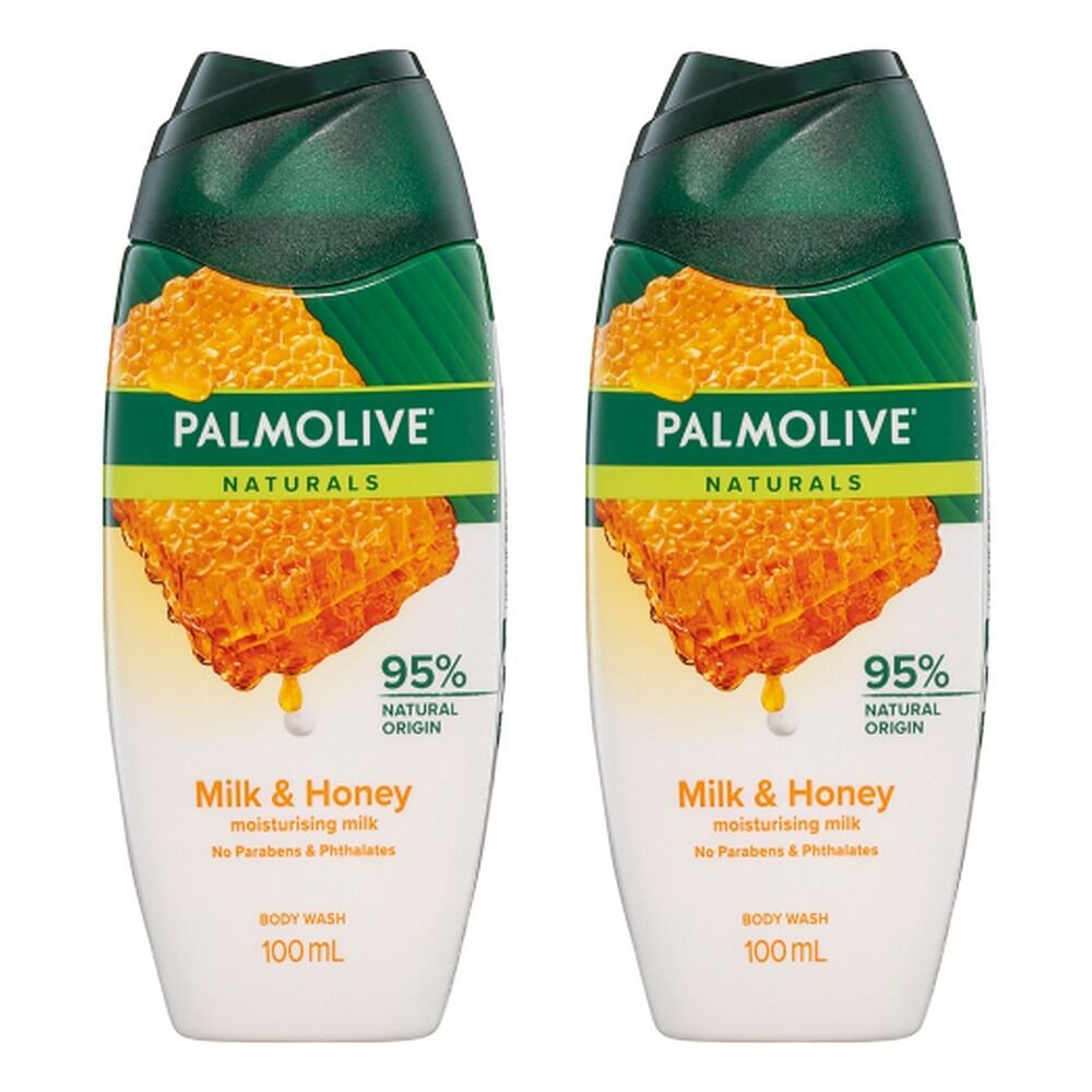 Palmolive Naturals Body Wash Milk & Honey Extracts 100mL x 6 Bundle of 2