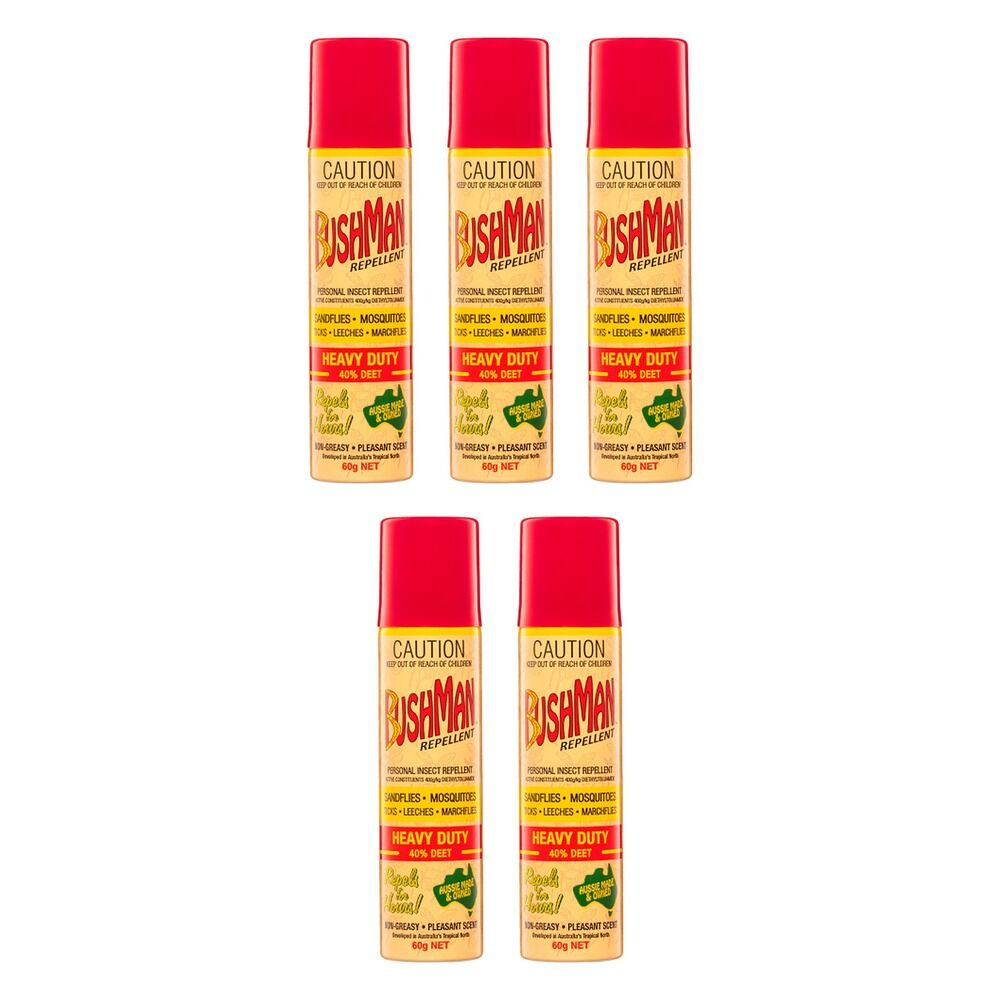 Bushman Aerosol Insect Repellent 60 g Pack of 5