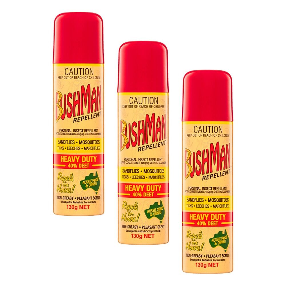 Bushman Aerosol Insect Repellent 130 g Pack of 3