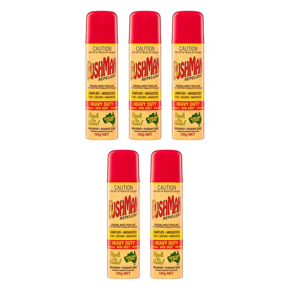 Bushman Aerosol Insect Repellent 130 g Pack of 5
