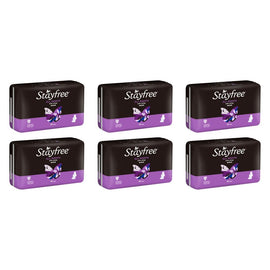 Stayfree All Nights Pads with Wings 10 Pack Bundle of 6