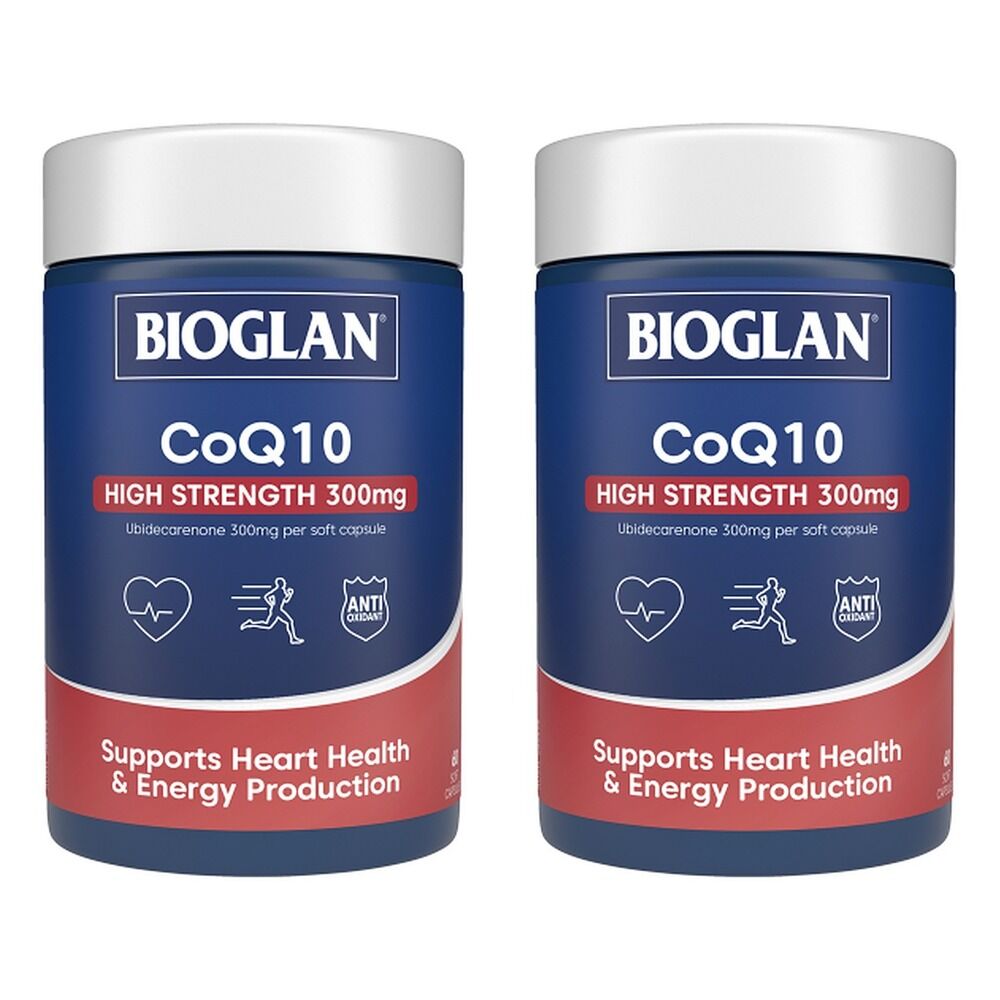 Bioglan CoQ10 High Strength 300mg 60 Capsules Pack of 2