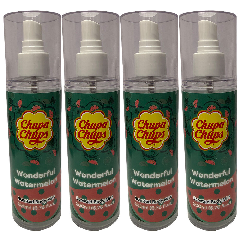 Chupa Chups Watermelon Body Mist 4 Pack 800ml Fragrance Spray