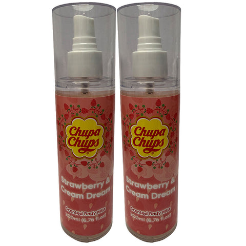 Chupa Chups Strawberry & Cream Body Mist 2 Pack 400ml Spray