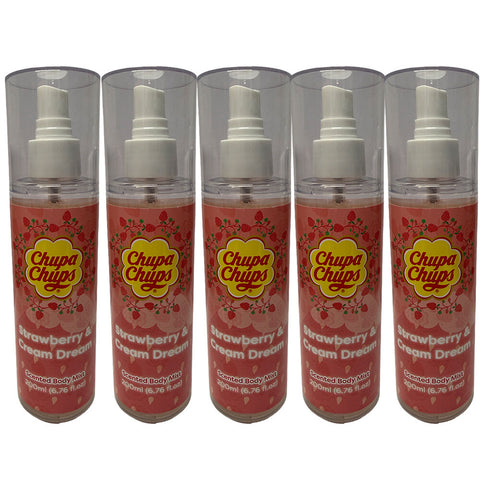 Chupa Chups Strawberry & Cream Body Mist 5 Pack 1000ml Spray