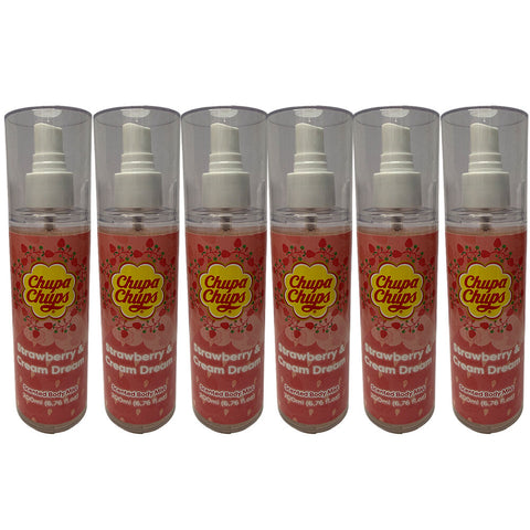 Chupa Chups Strawberry & Cream Body Mist 6 Pack 1200ml Spray