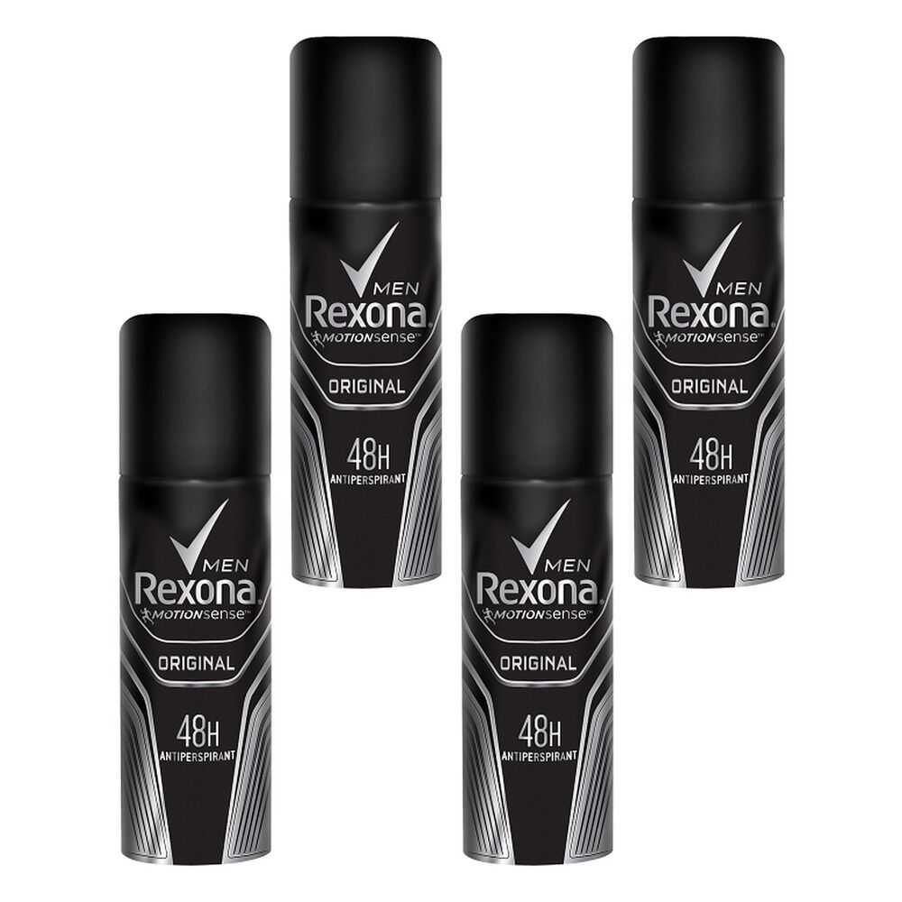 Rexona Men Antiperspirant Aerosol Original 50mL Pack of 4