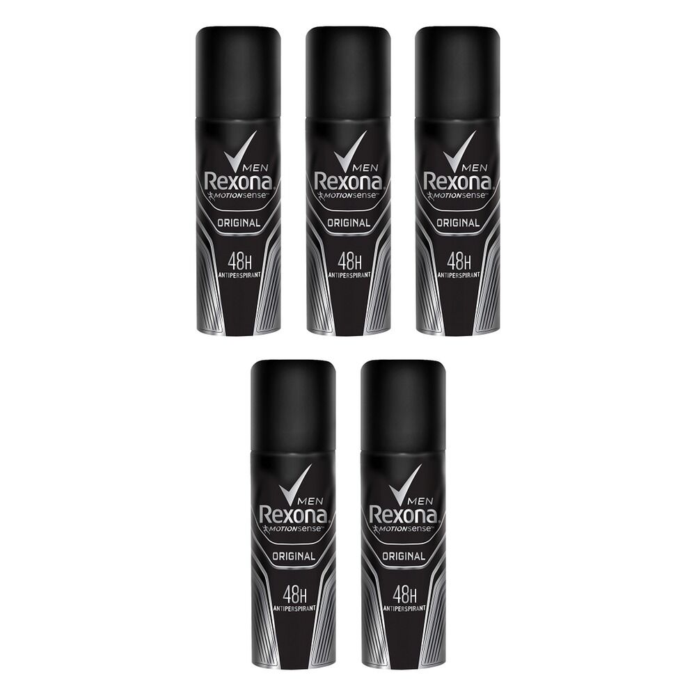 Rexona Men Antiperspirant Aerosol Original 50mL Pack of 5