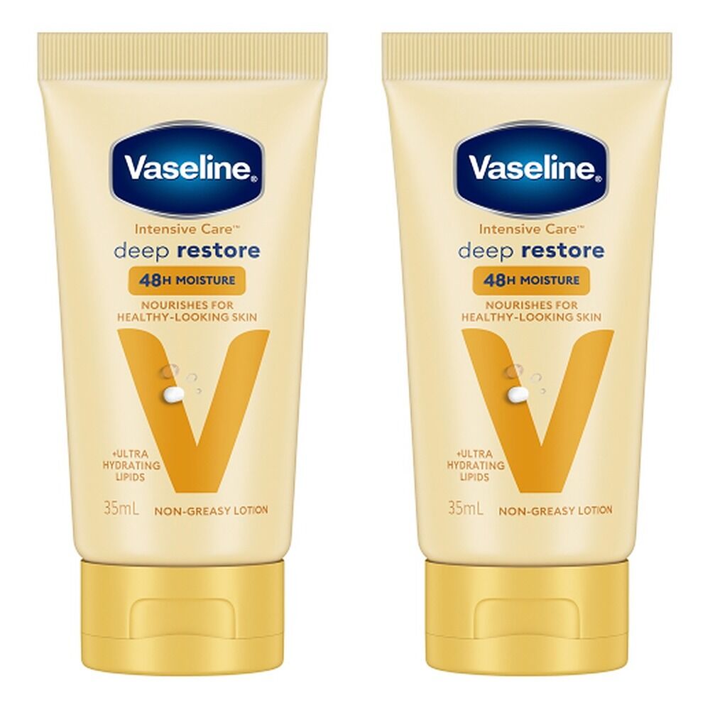 Vaseline Intensive Care Deep Restore Body Lotion 35mL Pack of 2