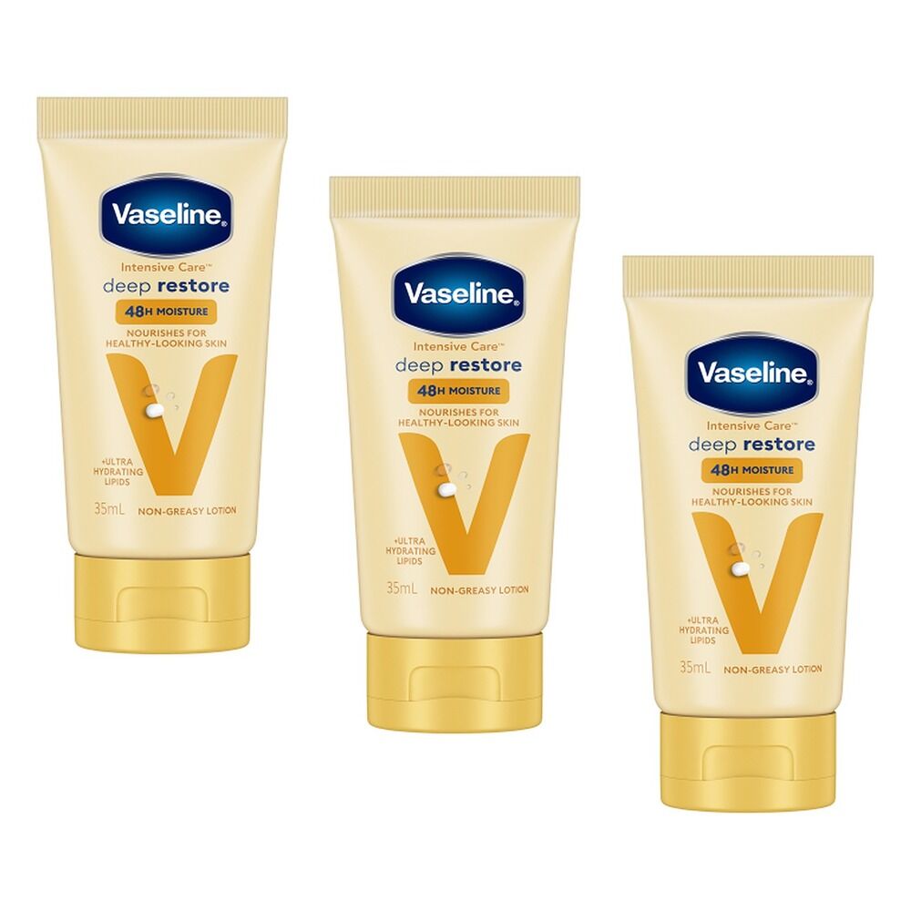 Vaseline Intensive Care Deep Restore Body Lotion 35mL Pack of 3