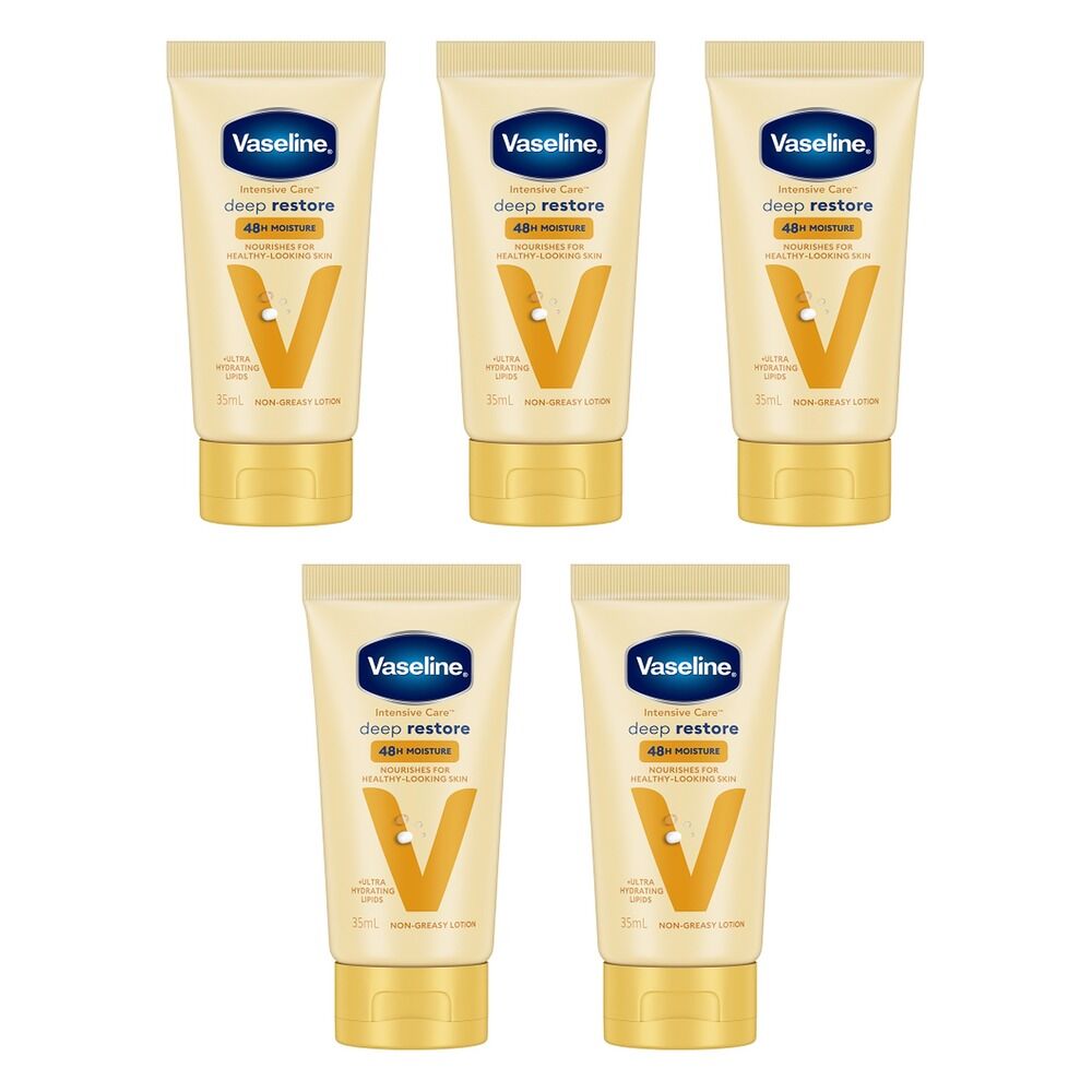 Vaseline Intensive Care Deep Restore Body Lotion 35mL Pack of 5