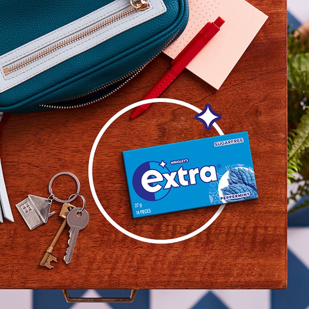 Extra Peppermint Sugar Free Chewing Gum 14 Pack x 24