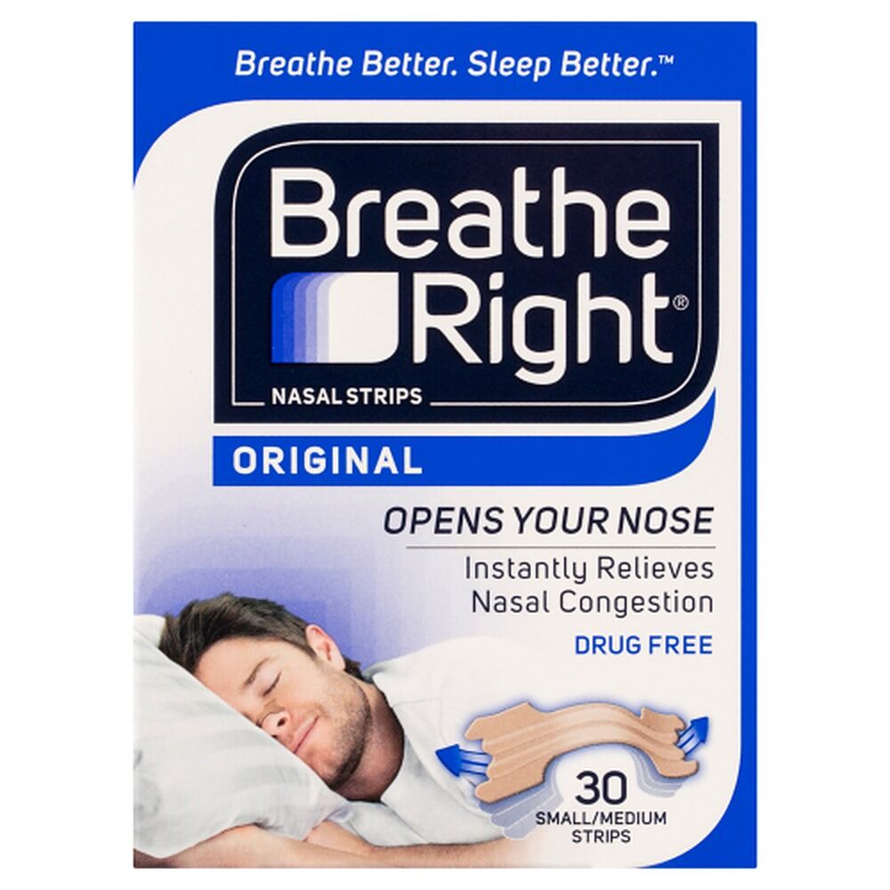 Breathe Right Nasal Strips Tan Regular 30 Pack