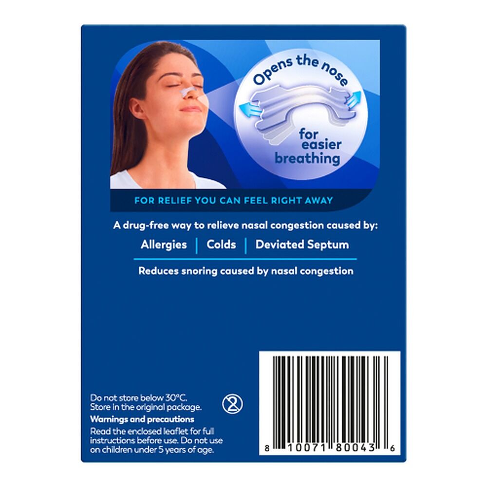 Breathe Right Nasal Strips Clear Large 30 Pack
