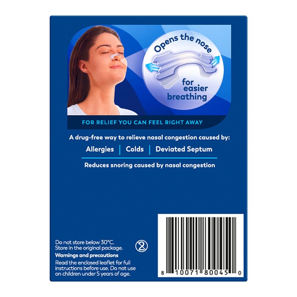 Breathe Right Nasal Strips Clear Regular 30 Pack