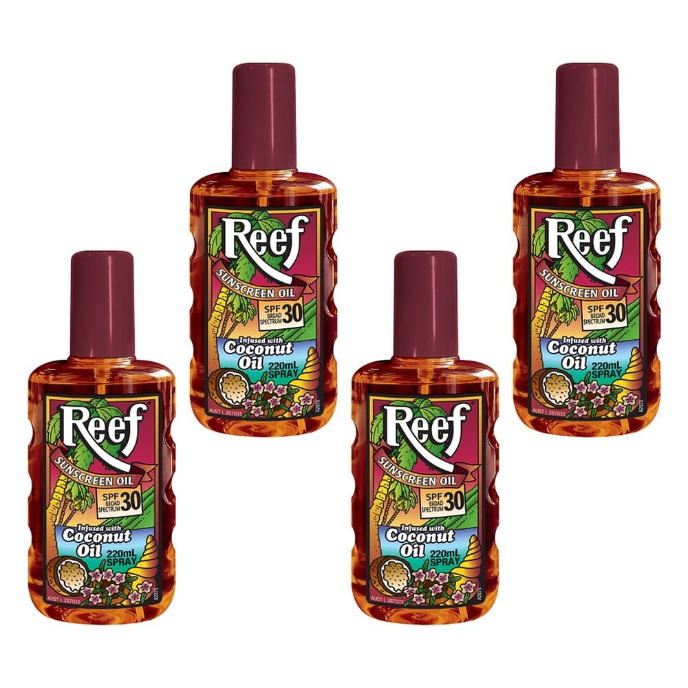 Reef Moisturising Sun Tan Oil SPF 30 220mL Pack of 4