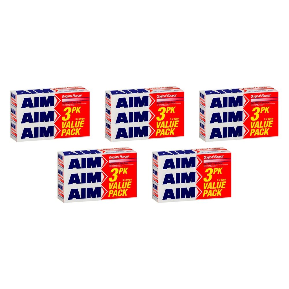 AIM Toothpaste Original Flavour 3 x 90g Pack of 5