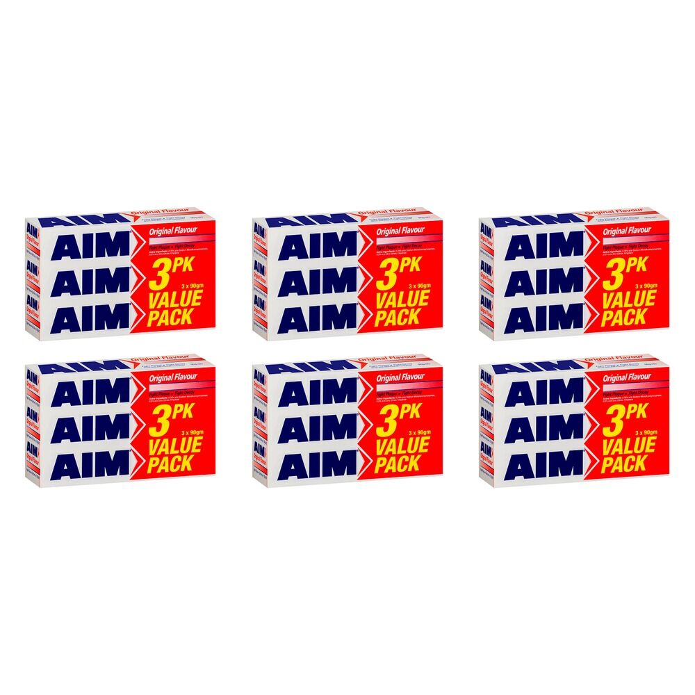 AIM Toothpaste Original Flavour 3 x 90g Pack of 6
