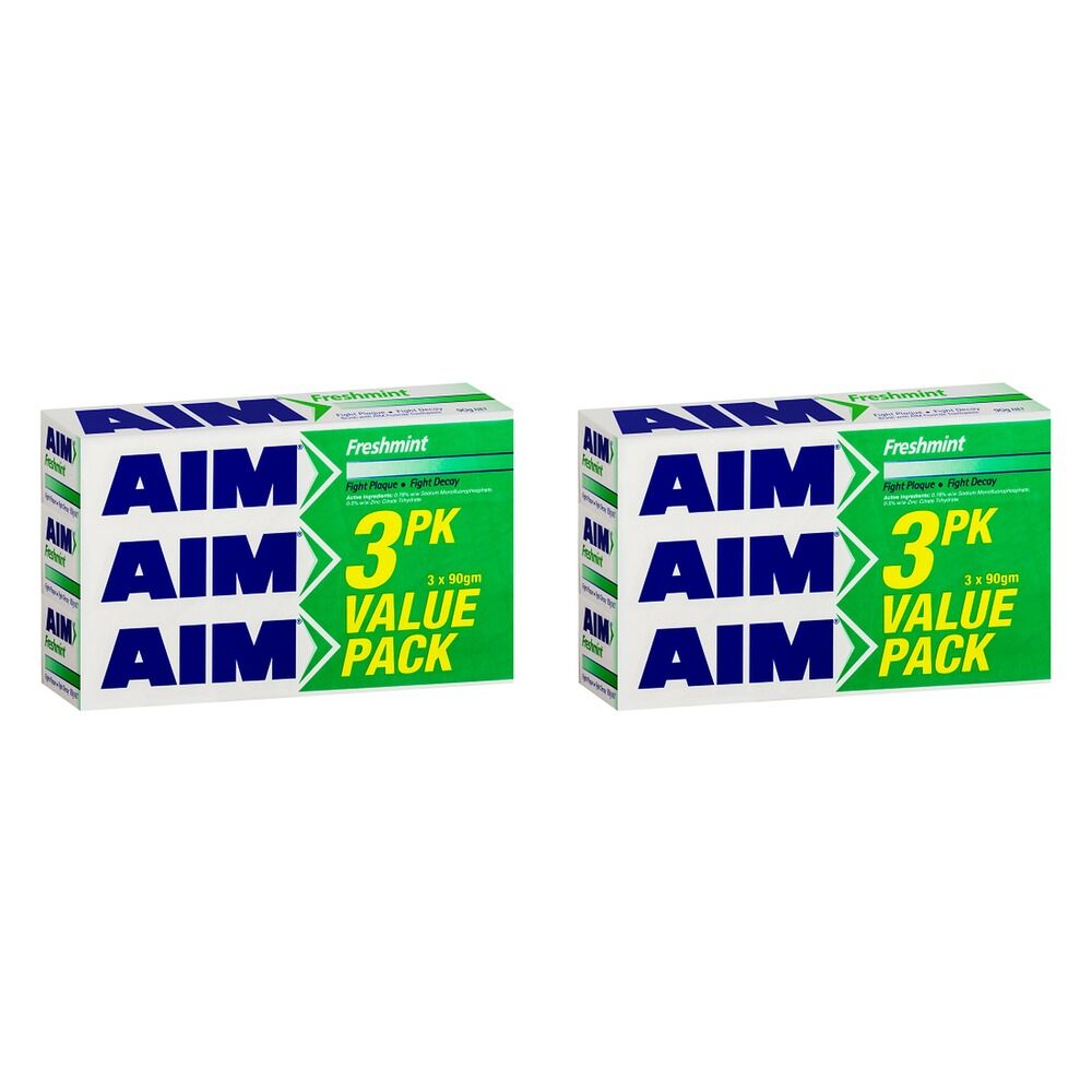 AIM Freshmint Toothpaste 3 x 90g Pack of 2