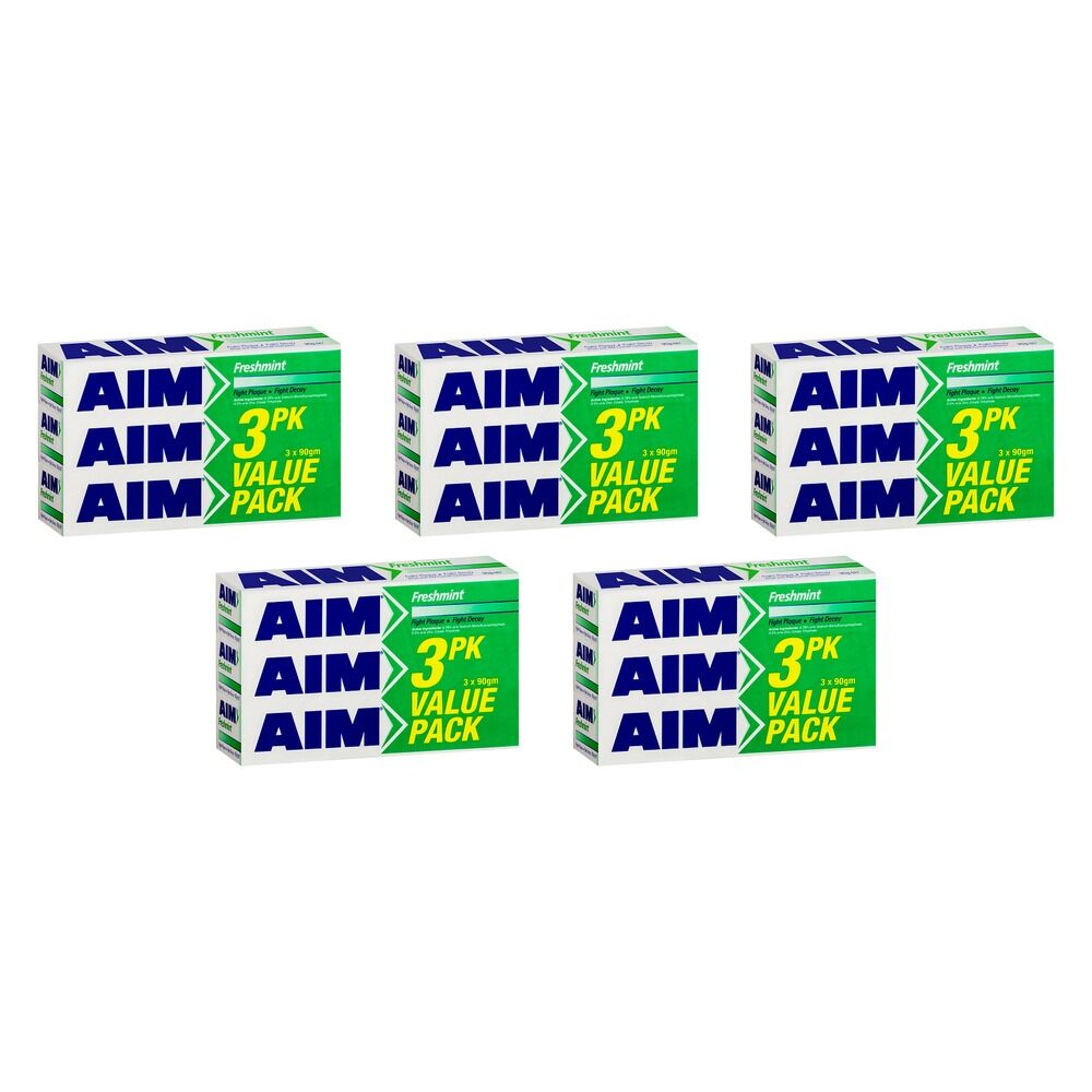 AIM Freshmint Toothpaste 3 x 90g Pack of 5