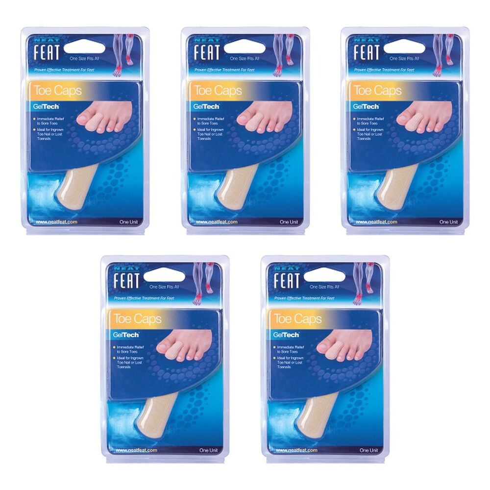 Neat Feat Gel Lined Toe Cap Pack of 5