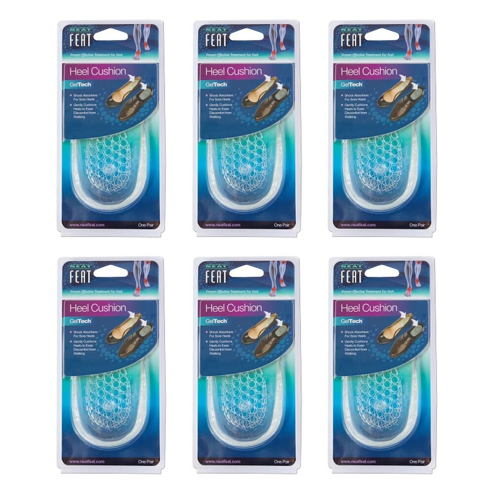 Neat Feat Gel Heel Cushions Large Pack of 6