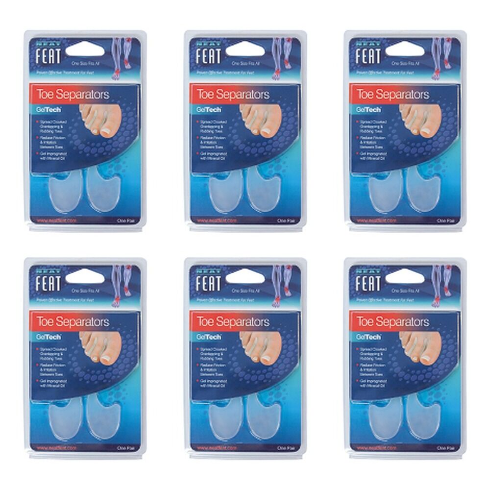 Neat Feat Gel Toe Separators Pack of 6