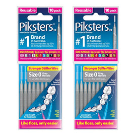 Piksters Interdental Brushes Size 0 10 Pack Bundle of 2