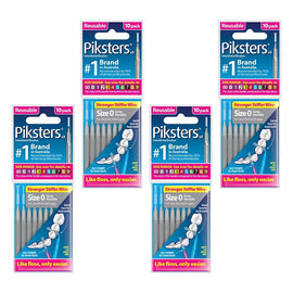 Piksters Interdental Brushes Size 0 10 Pack Bundle of 4