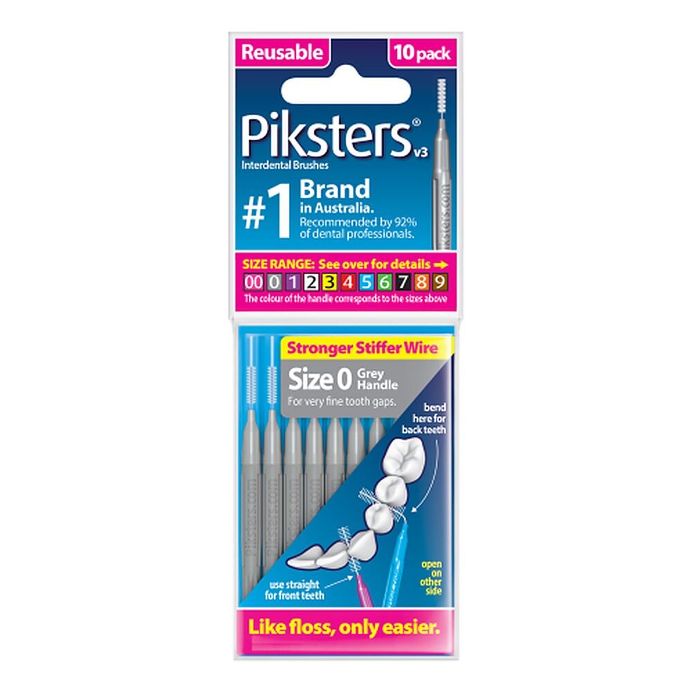 Piksters Interdental Brushes Size 0 10 Pack