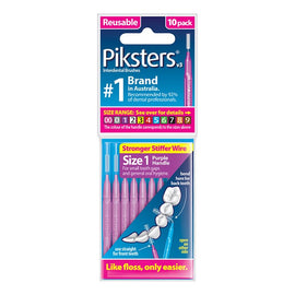 Piksters Interdental Brush Purple Size 1 10 Pack