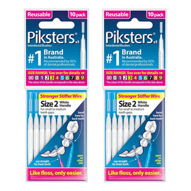 Piksters Interdental Brush Size 2 10 Pack Bundle of 2