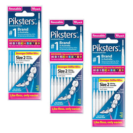 Piksters Interdental Brush Size 2 10 Pack Bundle of 3
