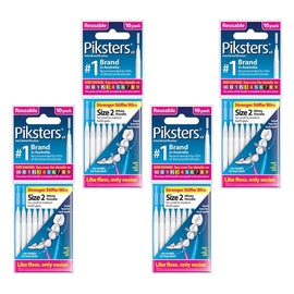 Piksters Interdental Brush Size 2 10 Pack Bundle of 4